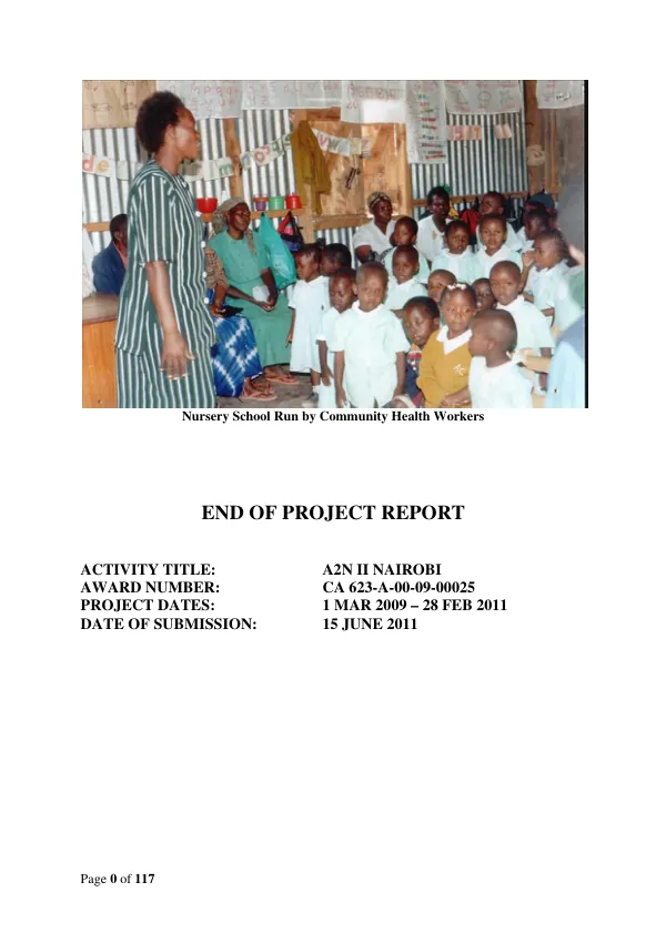 A2N II Nairobi end of project report