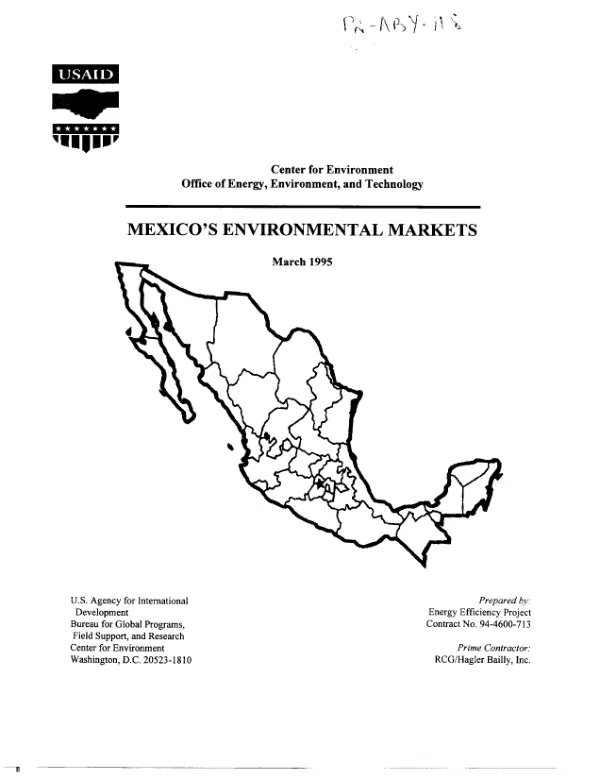 Mexico"s environmental markets