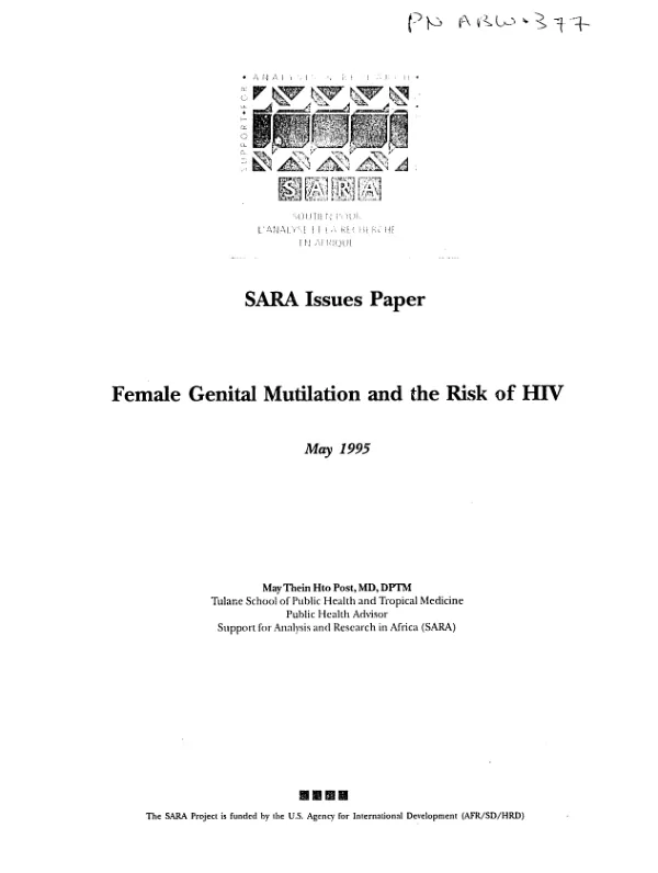 Female genital mutilation and the risk of HIV