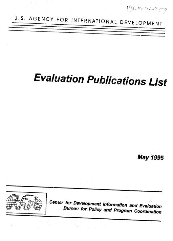 Evaluation publications list