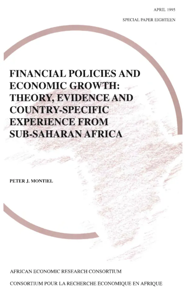 Financial policies and economic growth : theory, evidence and country-specific experience from Sub-Saharan Africa