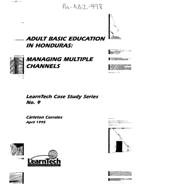 Adult basic education in Honduras : managing multiple channels