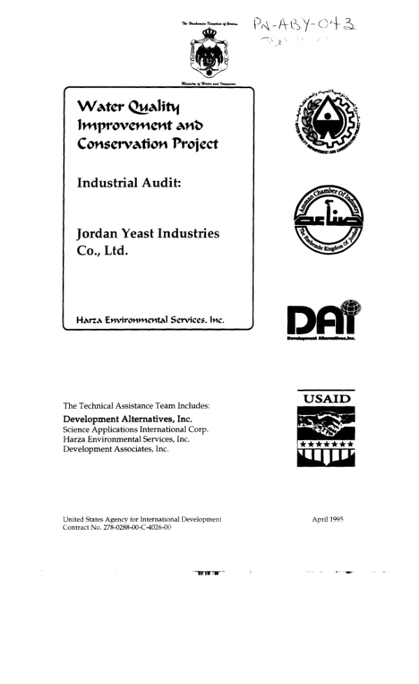 Industrial audit : Jordan Yeast Industries Co., Ltd.