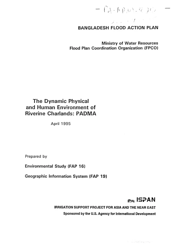 Dynamic physical and human environment of riverine charlands : Padma