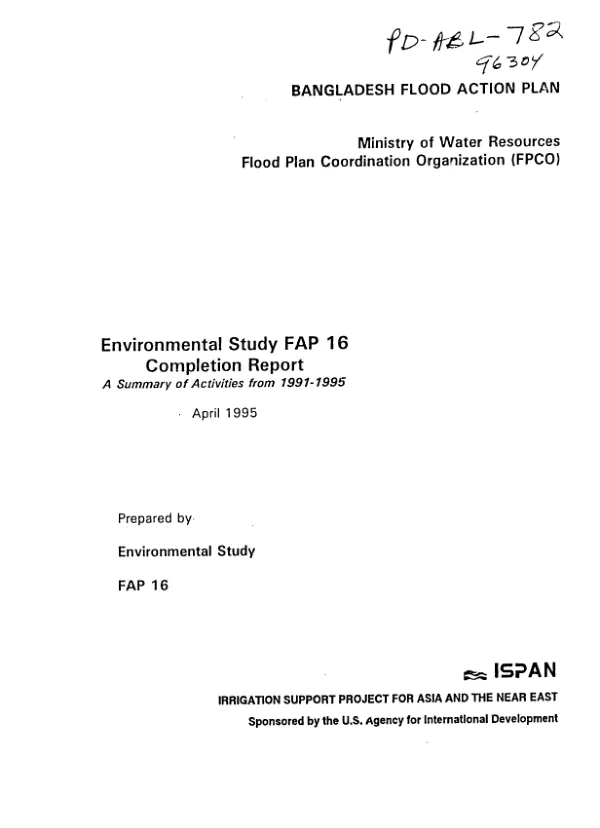 Completion report : a summary of activities from 1991-1995