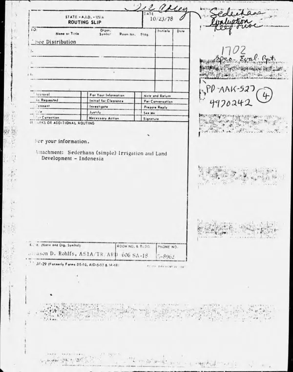 Sederhana (simple) irrigation and land development - Indonesia