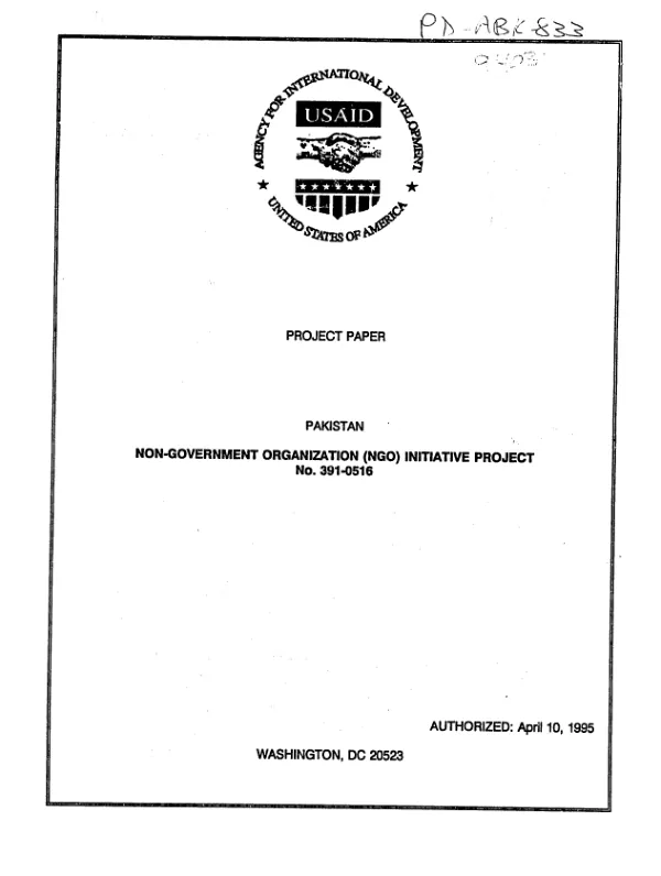 Non-government organization (NGO) initiative