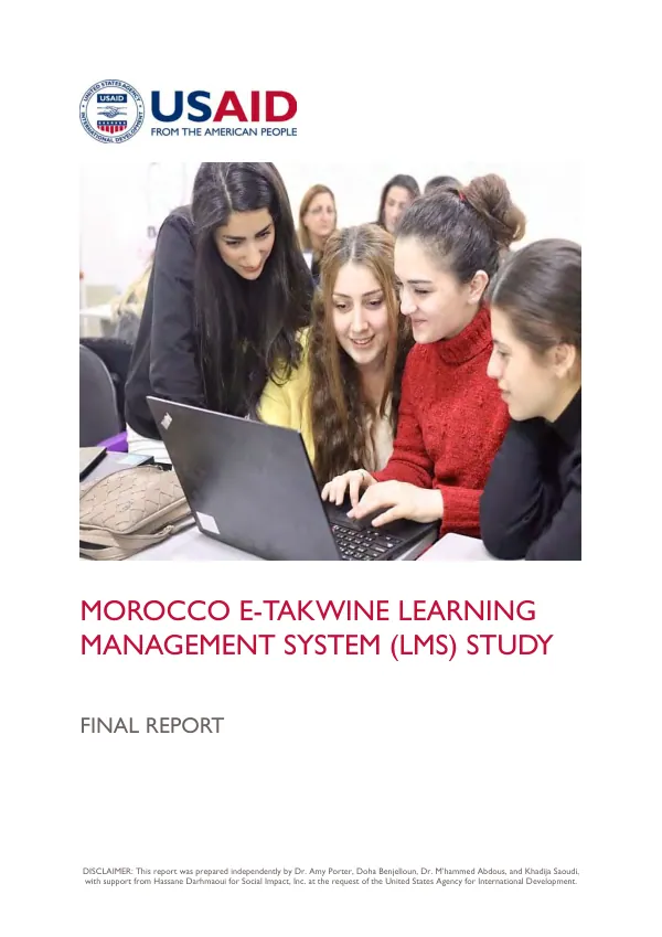 Morocco e-Takwine Learning Management System (LMS) Study