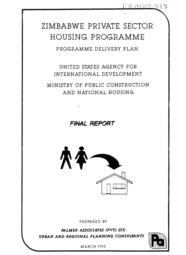 Zimbabwe private sector housing programme : program delivery plan -- final report