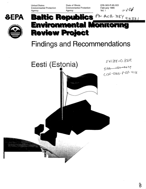 Baltic Republics environmental monitoring review project : findings and recommendations -- Eesti (Estonia)