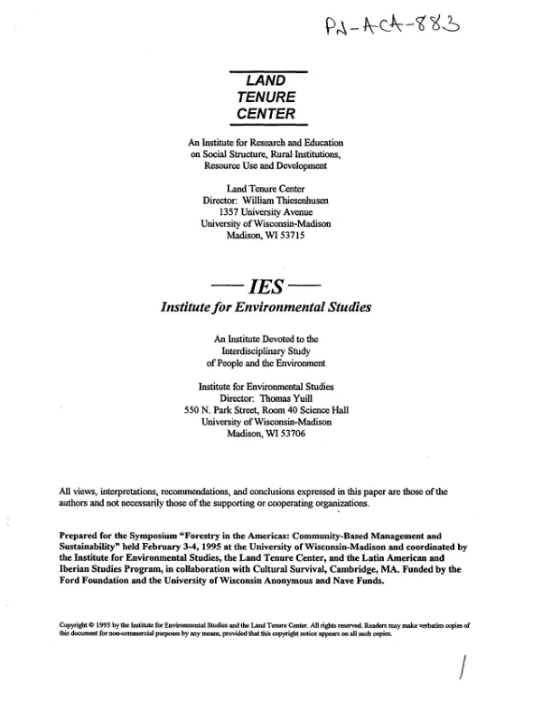 Case studies of community-based forestry enterprises in the Americas