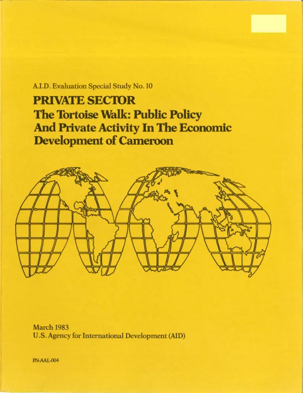 The tortoise walk : public policy and private activity in the economic development of Cameroon
