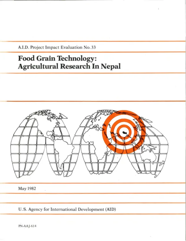 Food grain technology : agricultural research in Nepal