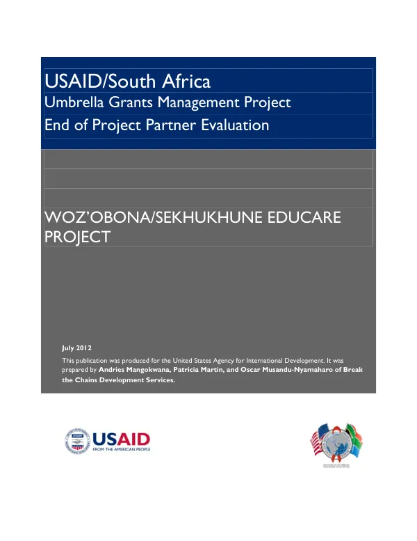 Information systems for project management and evaluation in northern Tanzania : a case study
