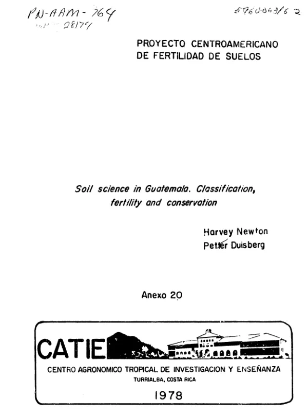 Soil science in Guatemala : classification, fertility and conservation