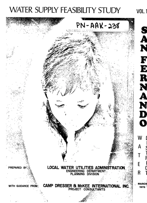 WATER SUPPLY FEASIBILITY STUDY : SAN FERNANDO WATER DISTRICT; VOL. I
