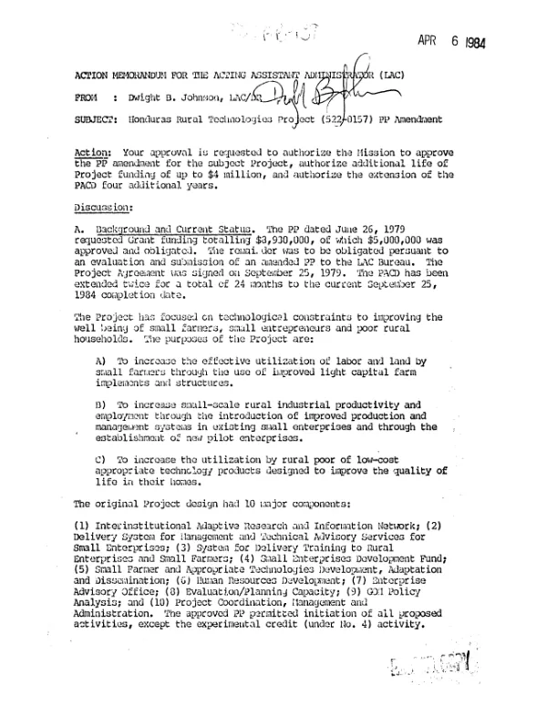 Rural technologies : amendment no. 1