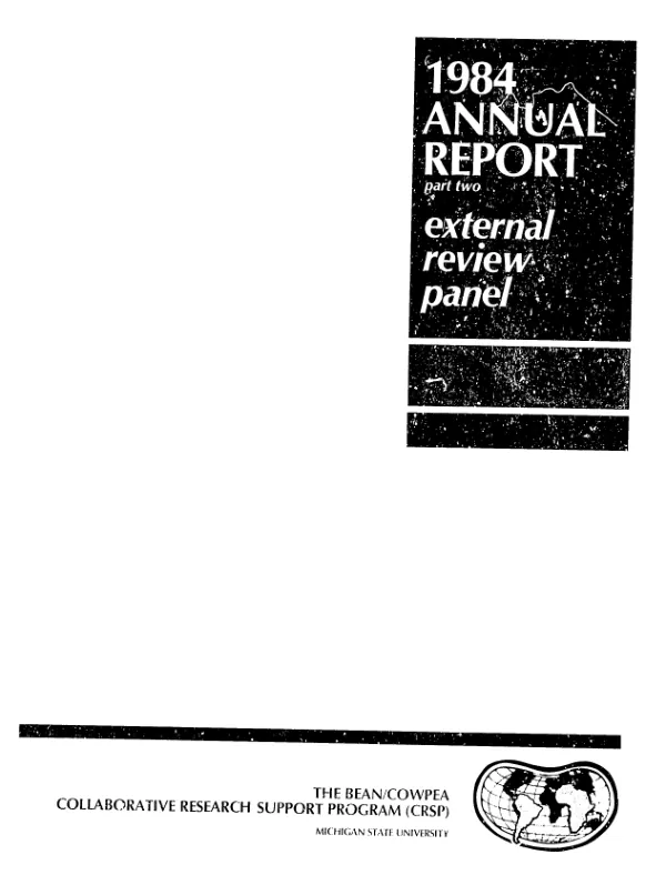 1984 report, external evaluation panel : the bean/cowpea collaborative research support program (CRSP)