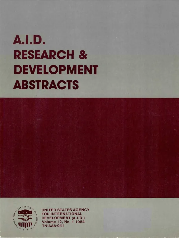 A.I.D. research and development abstracts [ARDA], v. 12, no. 1
