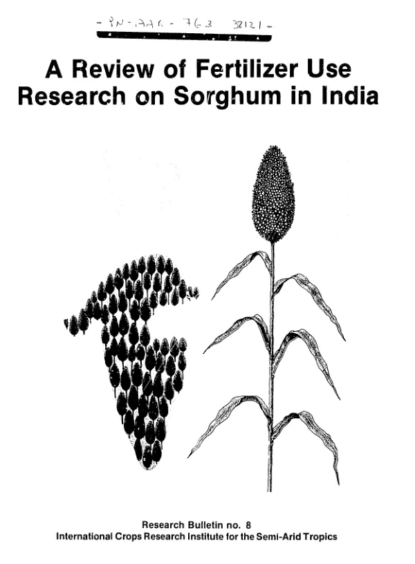 Review of fertilizer use research on sorghum in India