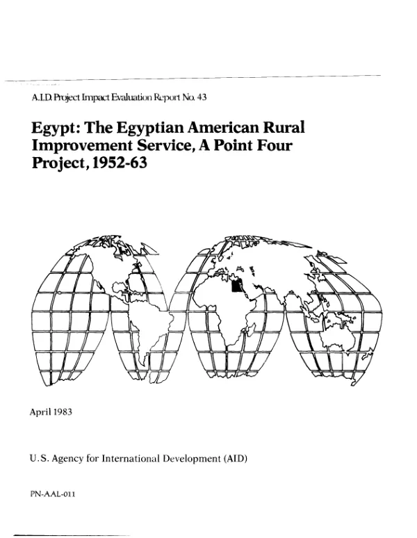 Egypt : the Egyptian American rural improvement service, a Point Four project, 1952-63