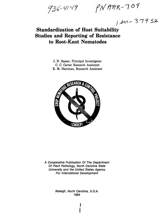Standardization of host suitability studies and reporting of resistance to root-knot nematodes