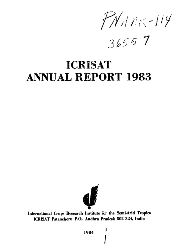 ICRISAT annual report 1983