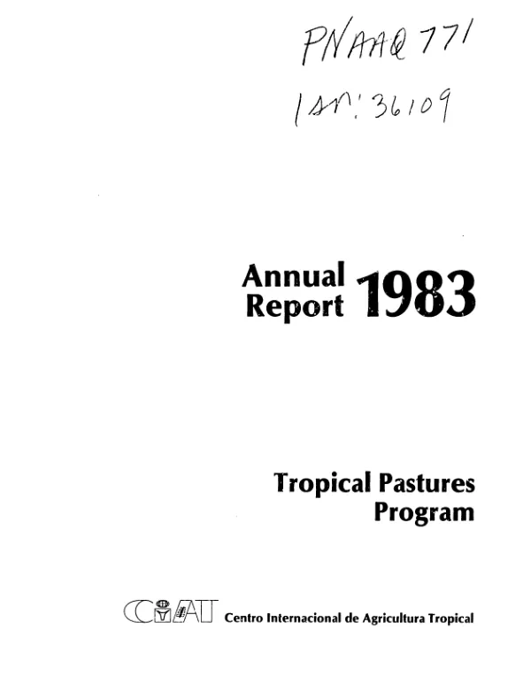 Annual report 1983 : tropical pastures program