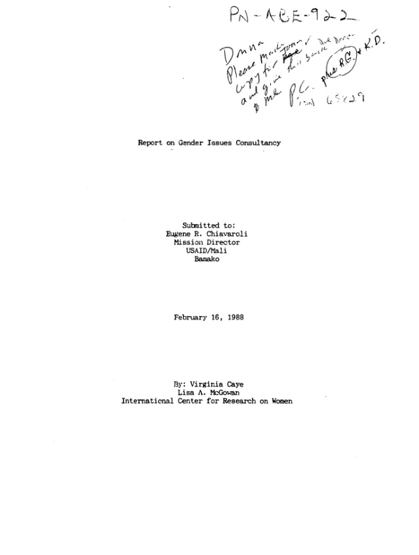 Technical/managerial review of AID handpump programs in Sri Lanka, the Philippines, Honduras, and the Dominican Republic
