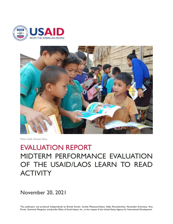 Midterm Performance Evaluation of the USAID/Laos Learn to Read Activity