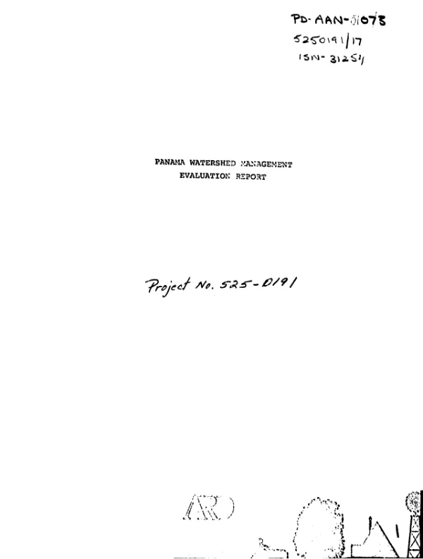 Panama watershed management evaluation report