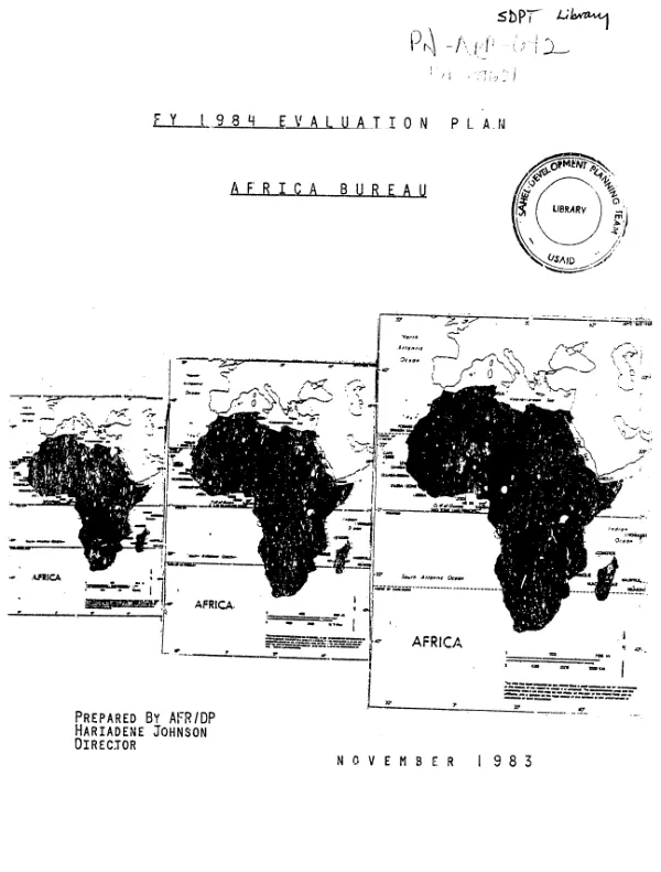 FY 1984 evaluation plan : Africa Bureau