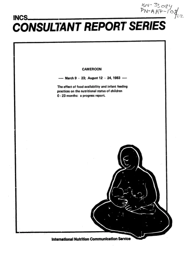 Effect of food availability and infant feeding practices on the nutritional status of children 0 - 23 months : a progress report