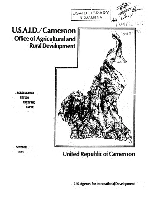 Agriculture sector briefing paper : United Republic of Cameroon