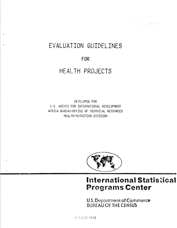 Evaluation guidelines for health projects