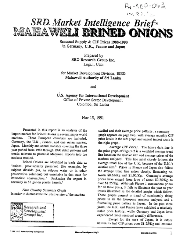 Mahaweli brined onions
