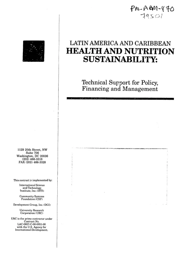 Primary health care : recurrent cost study - Belize -- summary report