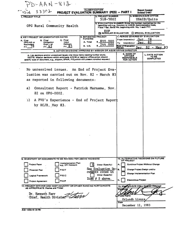 Assessment of primary health care in Hodeida Governorate -- 29th June - 31st August 1991