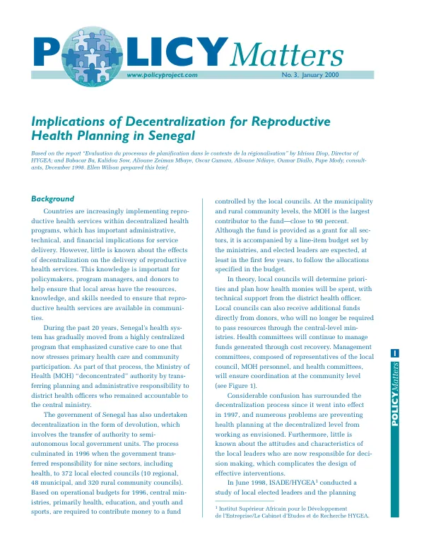 Project implementation order for technical services (PIO/T) : Senegal agricultural research II project, ISRA/ISNAR strengthening HRPM [human resources planning and management]