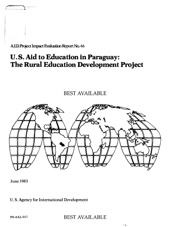 US aid to education in Paraguay : the rural education development project