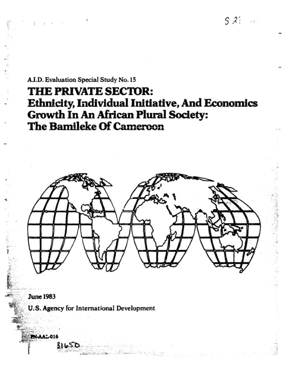 Private sector : ethnicity, individual initiative, and economic growth in an African plural society : the Bamileke of Cameroon