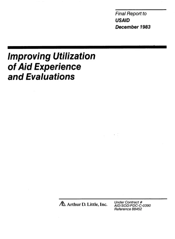 Assessment of program impact (API) : USAID/Niger -- fiscal year 1991