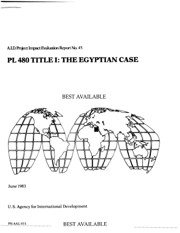 PL-480 Title I : the Egyptian case