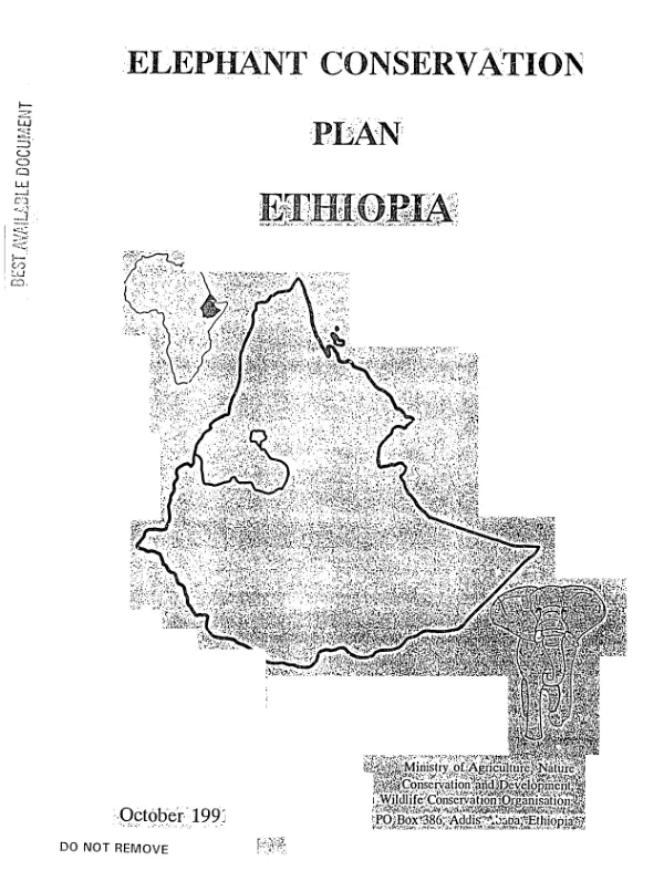 Elephant conservation plan for Ethiopia