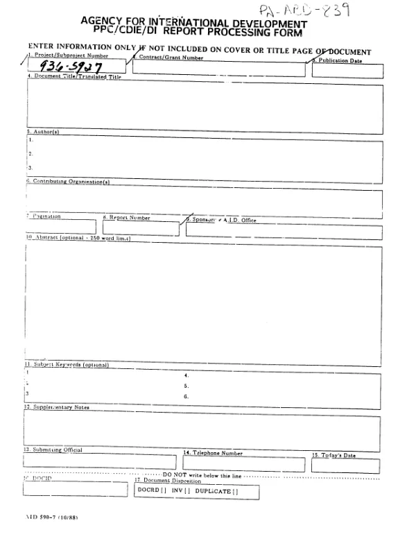 Report : design of a revolving loan fund for local capital investments