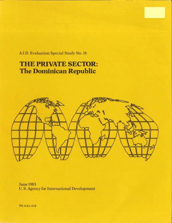 Private sector evaluation : the Dominican Republic