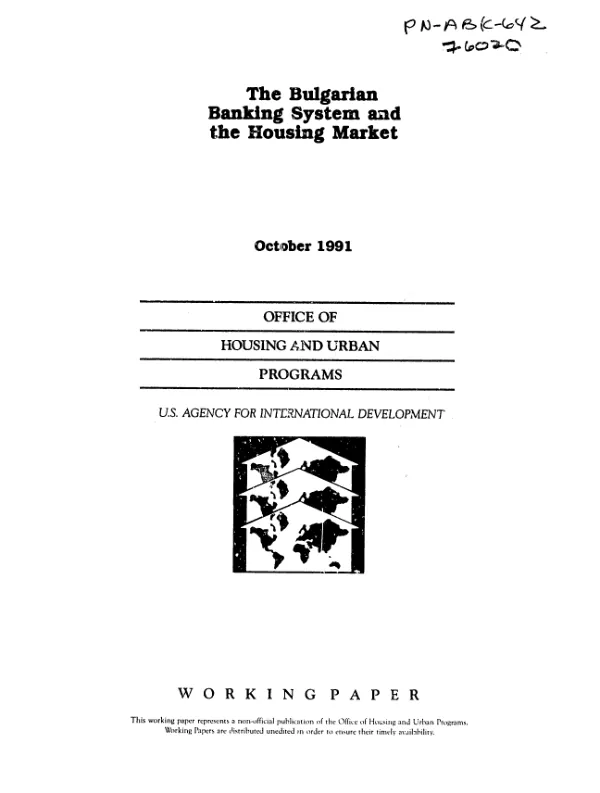Bulgarian banking system and housing market