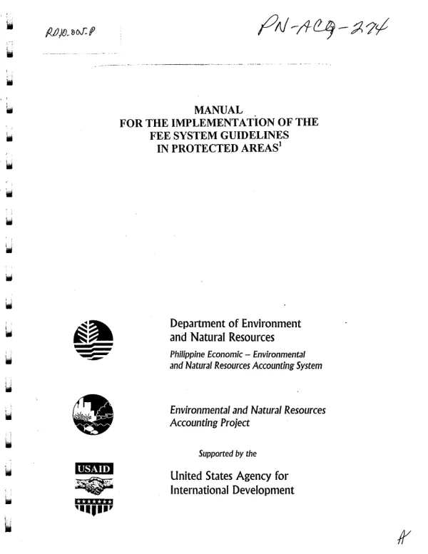 Manual for the implementation of the fee system guidelines in protected areas