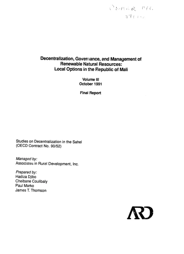 USAID microenterprise development briefs : a compilation of briefs issued from February 1995 through October 1998