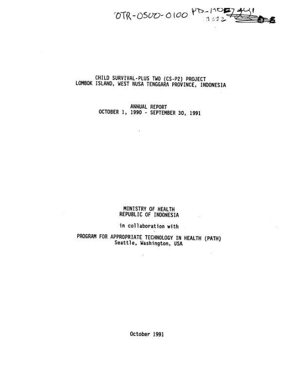 Growth monitoring and nutrition education : impact evaluation of an effective applied nutrition program in the Dominican Republic, CRS/CARITAS, 1983-1986